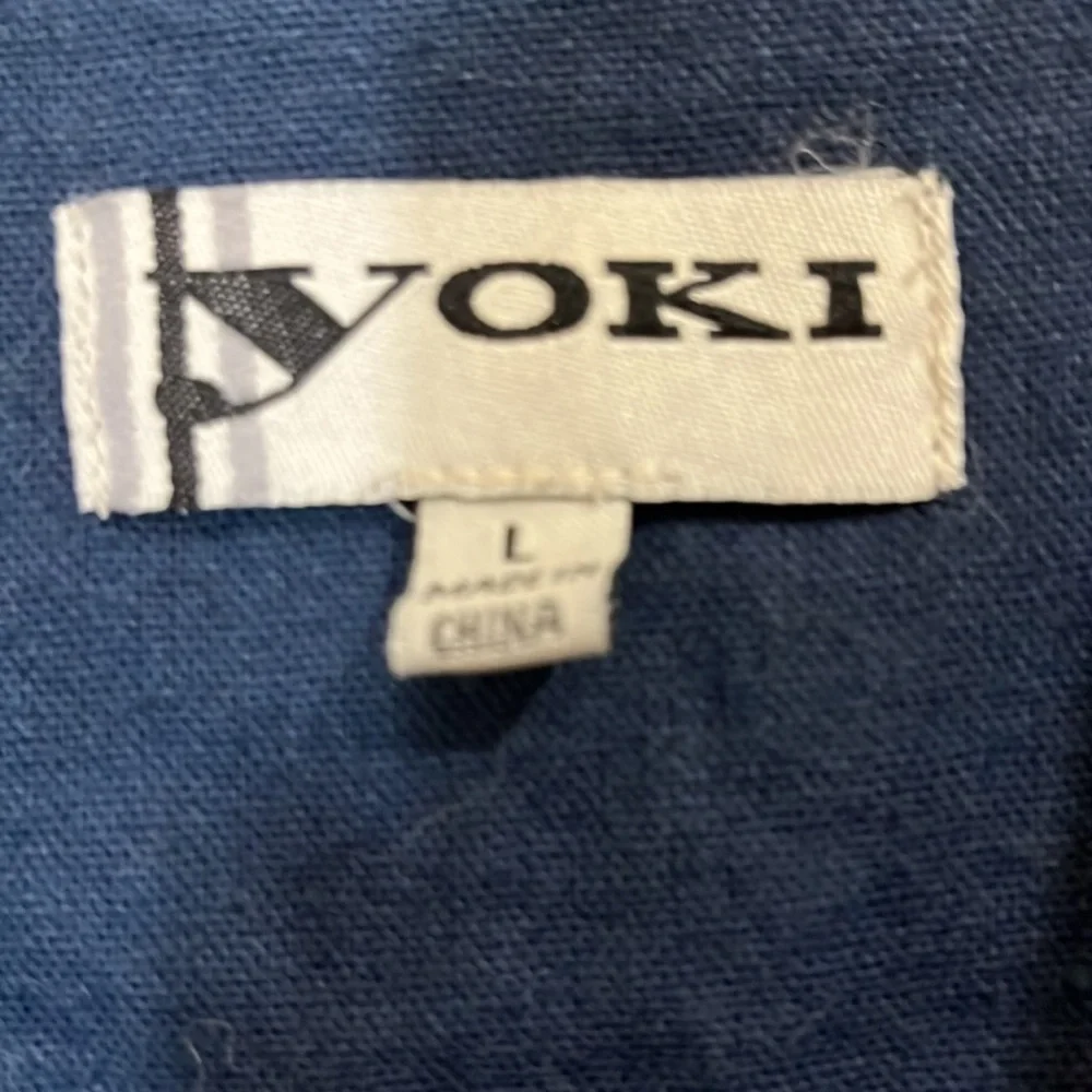 Yoki child’s blue jean vest with copper sequins. Size Large - Picture 2 of 8